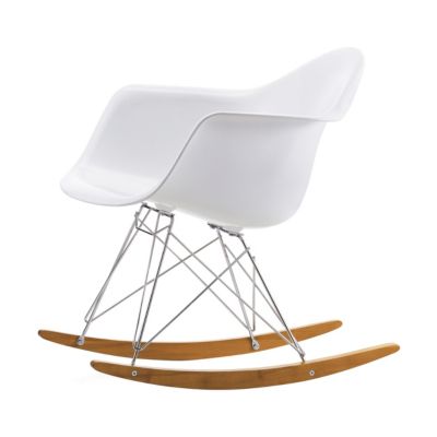 Eames Plastic Armchair RAR Stuhl mit Kufen weiß