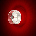 RADIUS GmbH Absolut Lighting Shining Riffelglas Wand-/Deckenleuchte