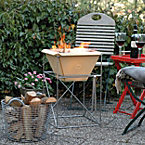 Denk Keramische Werkst&auml;tten Grillfeuer Feuerschale mit Grill  3-tlg.
